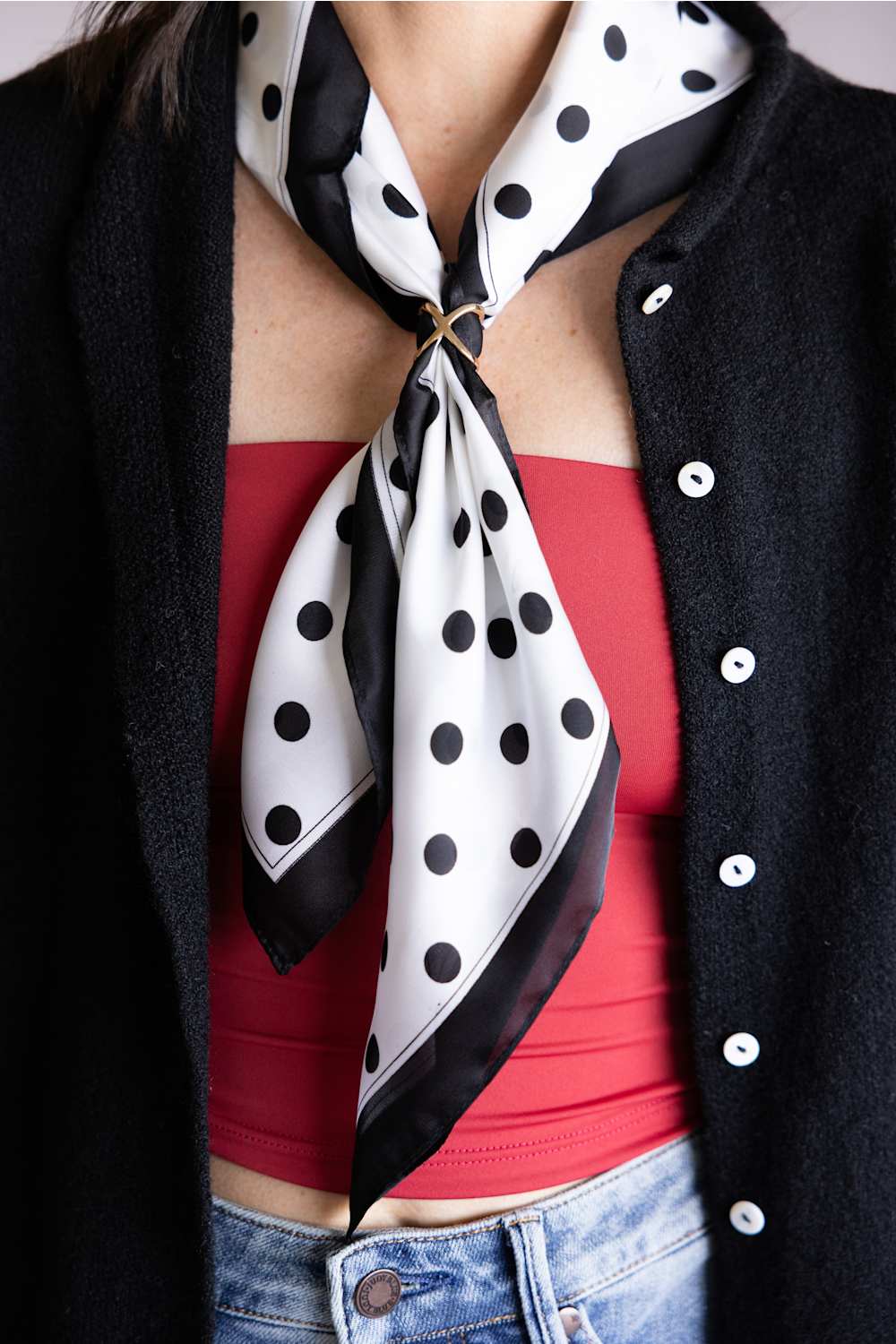 Geometric Scarf Ring for Women in Gold | SFR1018GD - Image 3