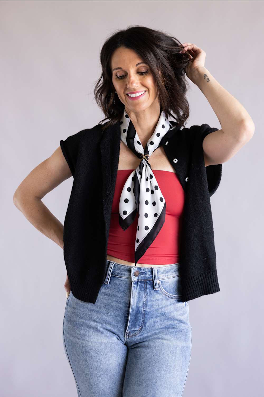 Geometric Scarf Ring for Women in Gold | SFR1018GD - Image 6