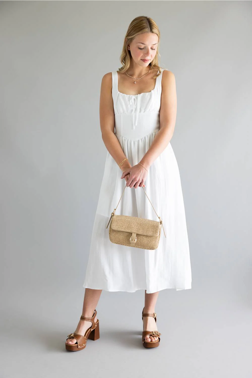 Gloria Straw Shoulder Bag for Women in Natural | 61647STR-NATURAL - Image 3