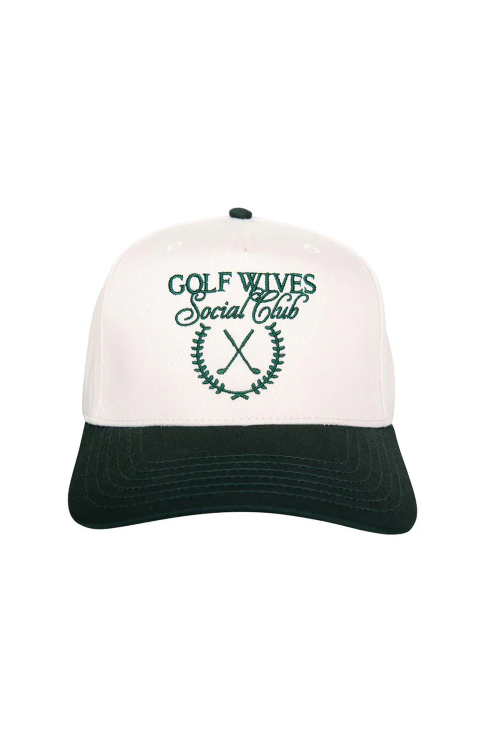 Golf Wives Social Club Trucker Hat for Women in Green/Tan | KDC-BC-1120-DGN-TAN - Image 3