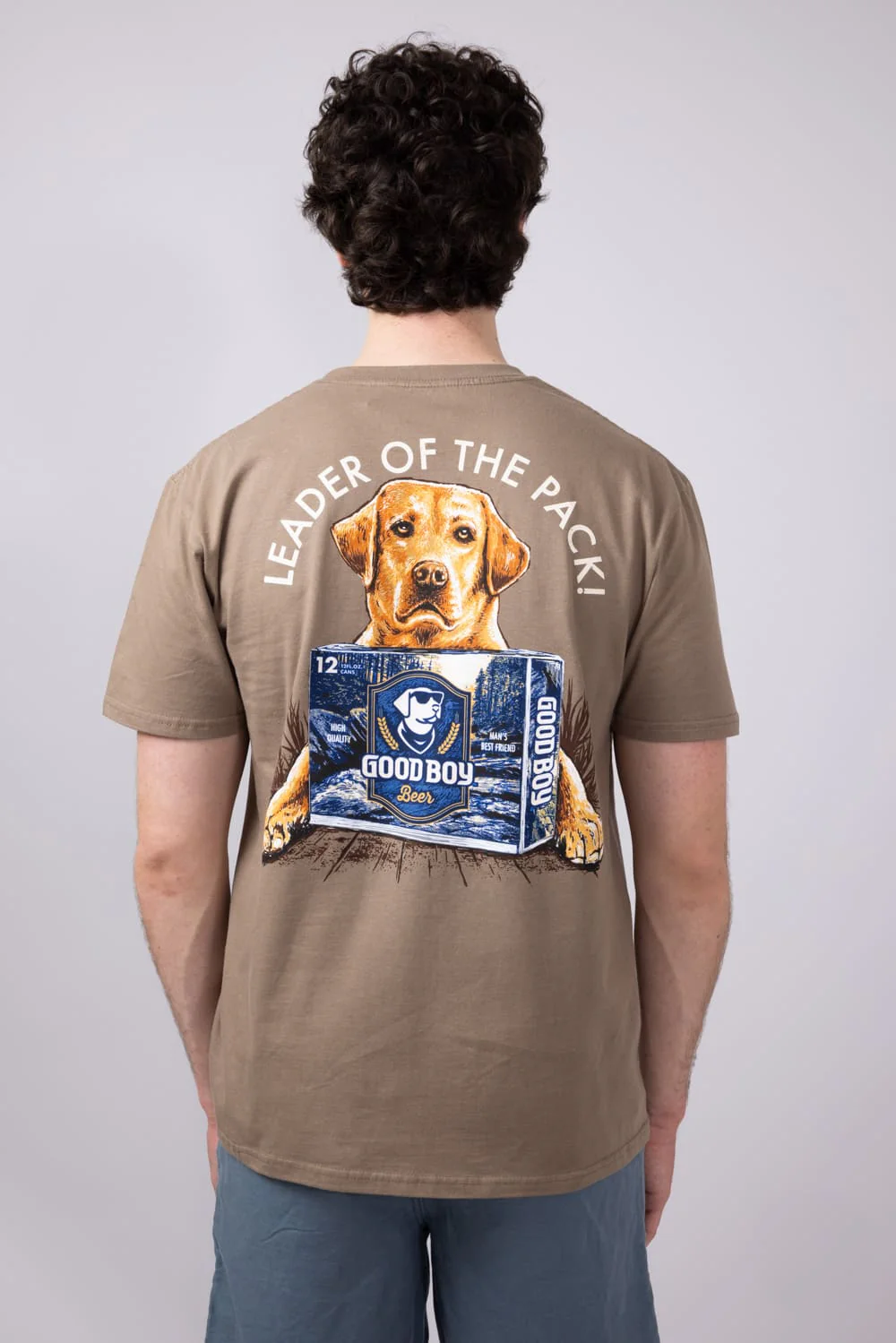 Good Boy Pack T-Shirt for Men in Brown | 2213-BROWNSAVANA - Image 5