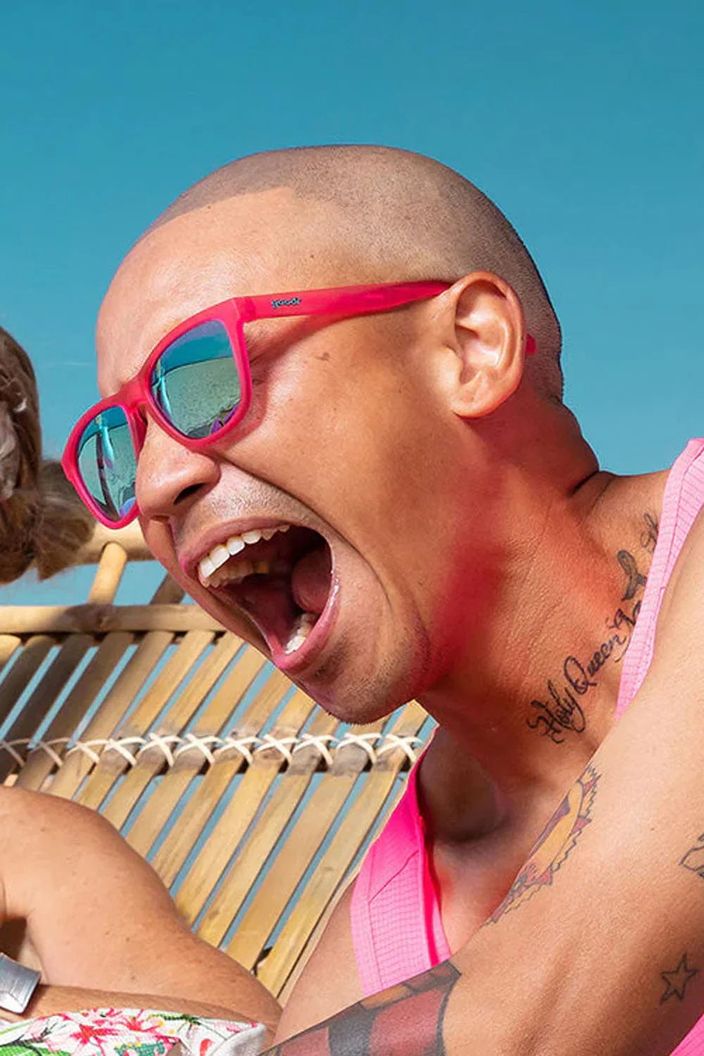 goodr Sunglasses Flamingos on a Booze Cruise OG Sunglasses in Hot Pink | OG-PK-TL1 - Image 3