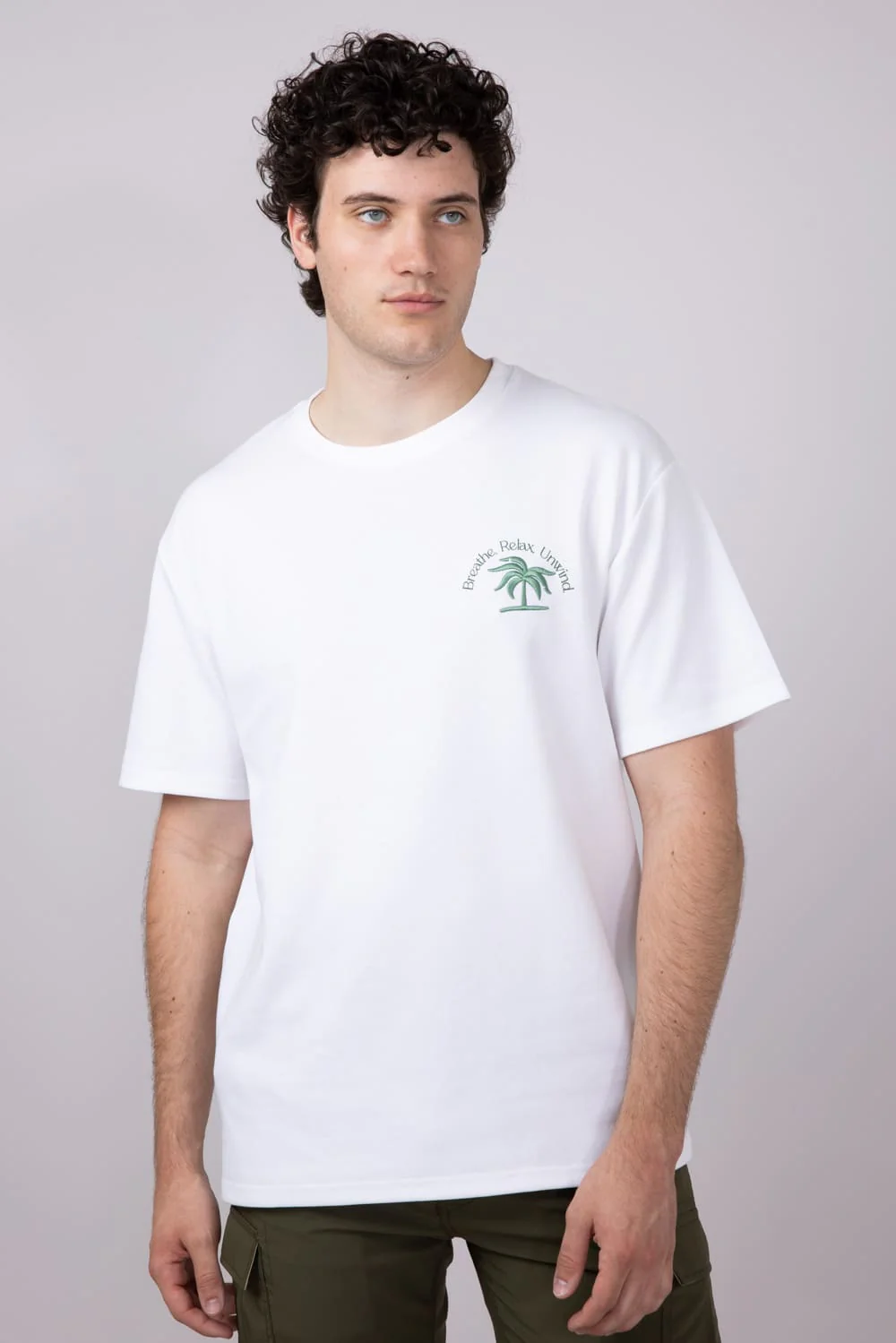 Cactus Man Green Palm Tree T-Shirt for Men in Off White | CKTS C161 - Image 6