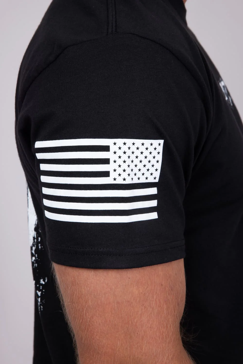 Grunt Style 1776 Flag T-Shirt for Men in Black | GS2610-BLACK - Image 5