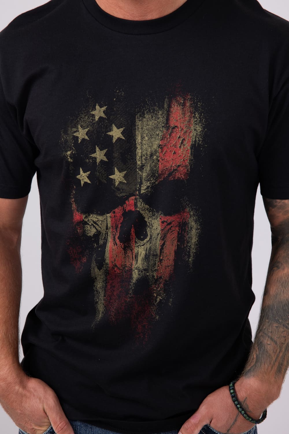 Grunt Style American Reaper 2.0 T-Shirt for Men in Black | GS1606-BLACK - Image 2