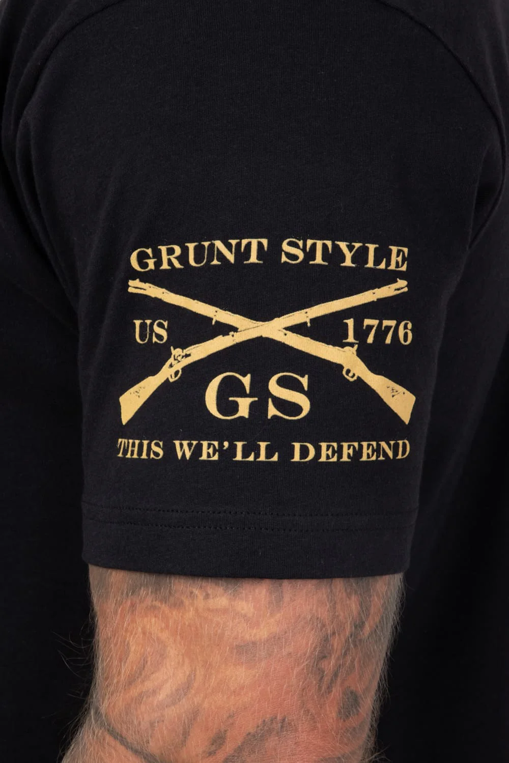 Grunt Style American Reaper 2.0 T-Shirt for Men in Black | GS1606-BLACK - Image 3
