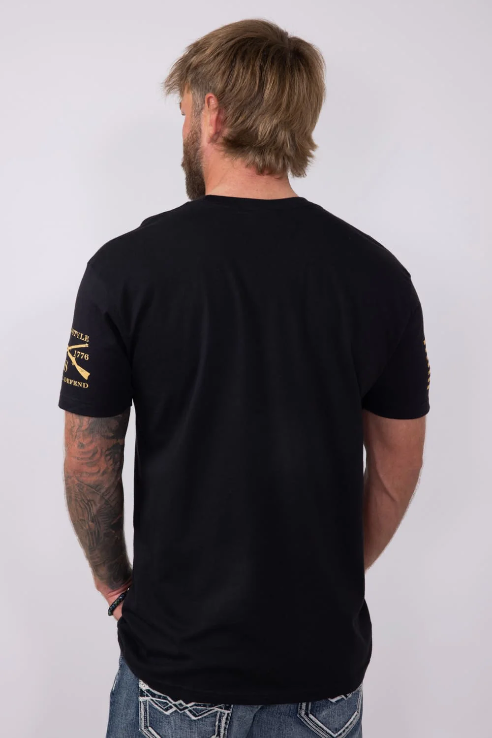Grunt Style American Reaper 2.0 T-Shirt for Men in Black | GS1606-BLACK - Image 4