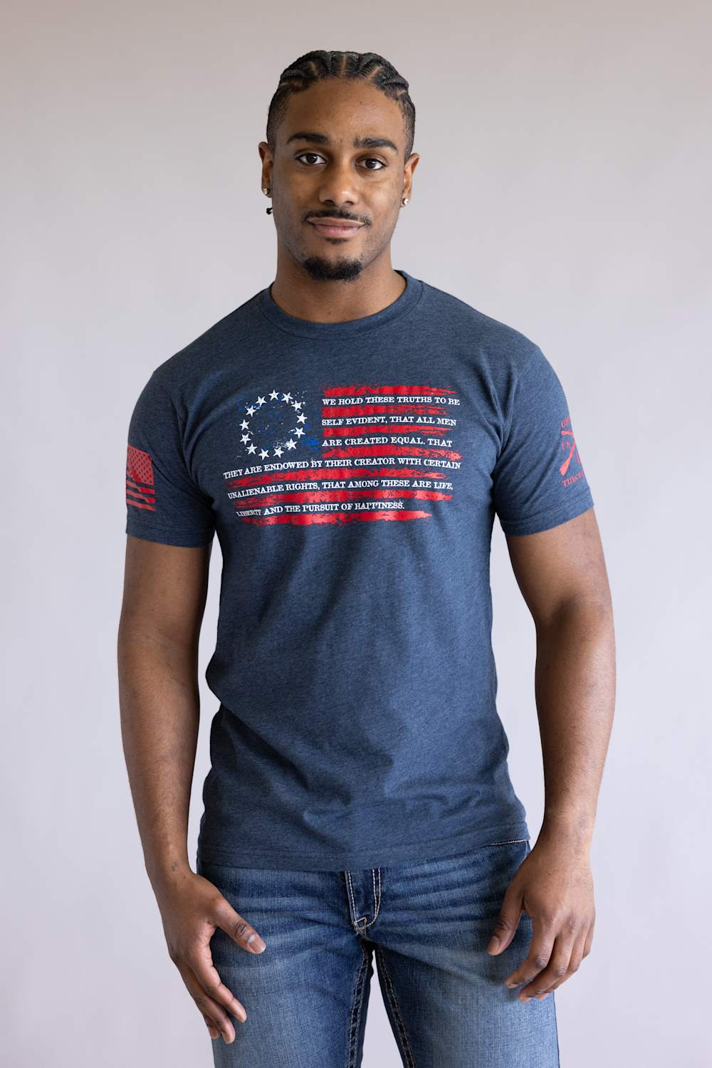 Grunt Style Declaration T-Shirt for Men in Midnight Navy | GS7110-MIDNIGHTNAVY - Image 2