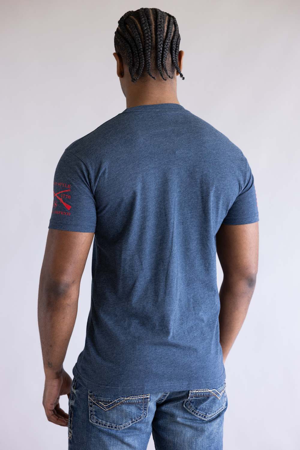 Grunt Style Declaration T-Shirt for Men in Midnight Navy | GS7110-MIDNIGHTNAVY - Image 4