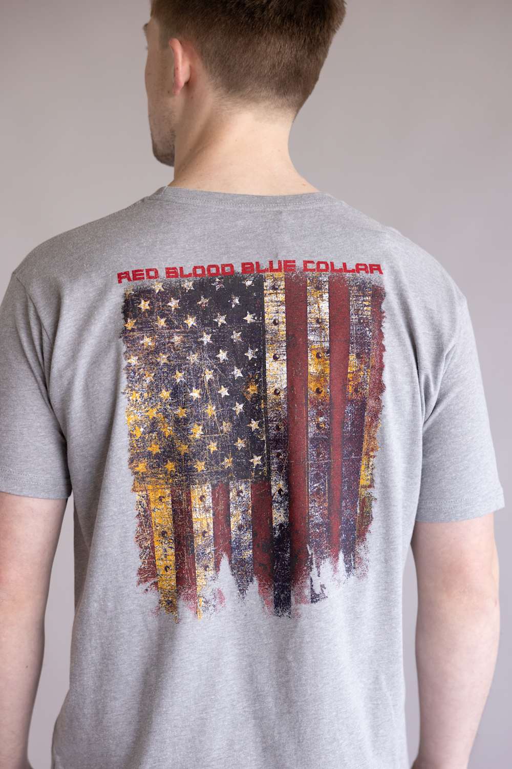 Grunt Style Red Blood Blue Collar T-Shirt for Men - Image 3