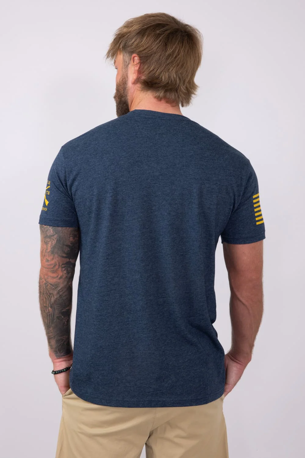 Grunt Style Whiskey Helps T-Shirt for Men in Navy | GS4793-NAVY - Image 4