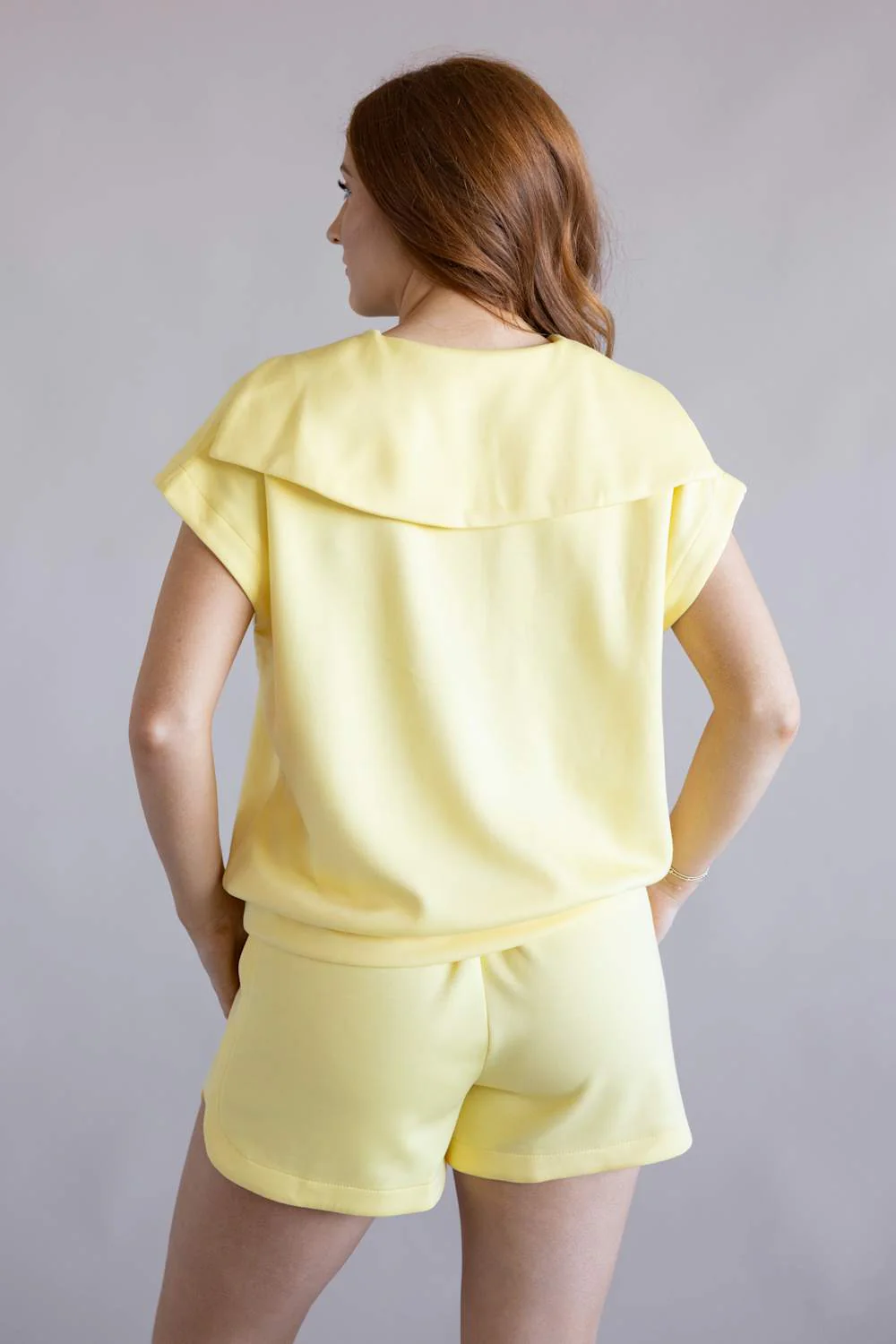 Half Zip Scuba Set for Women in Yellow | KDC-SCB-01-YEL - Image 3