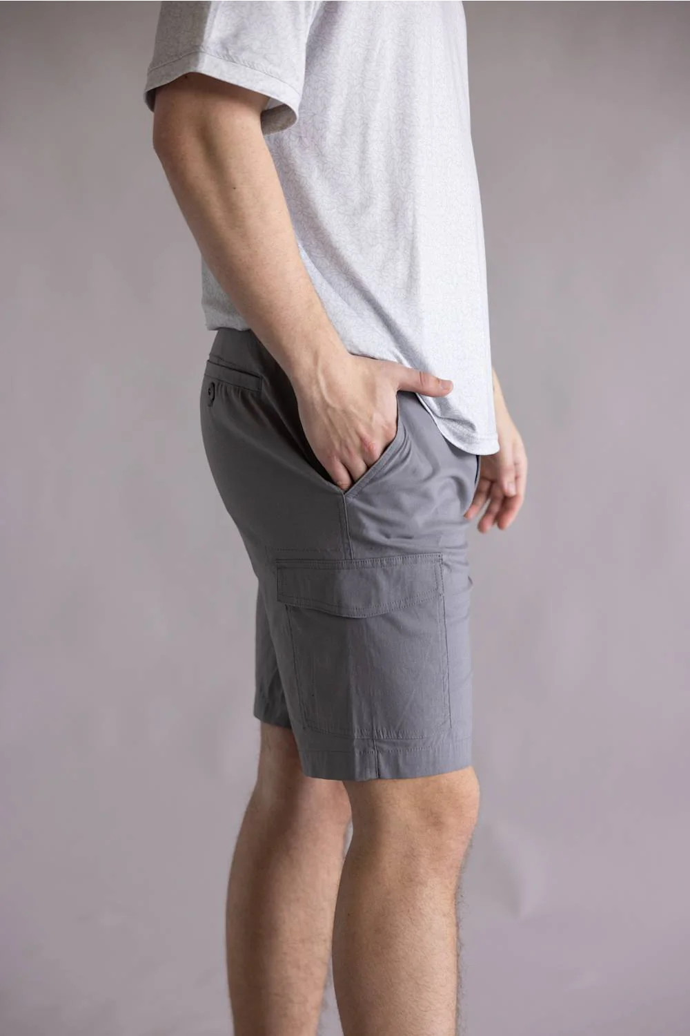 Hallstatt 10 Cargo Shorts for Men in Grey | S194F-GARGOYLE - Image 3