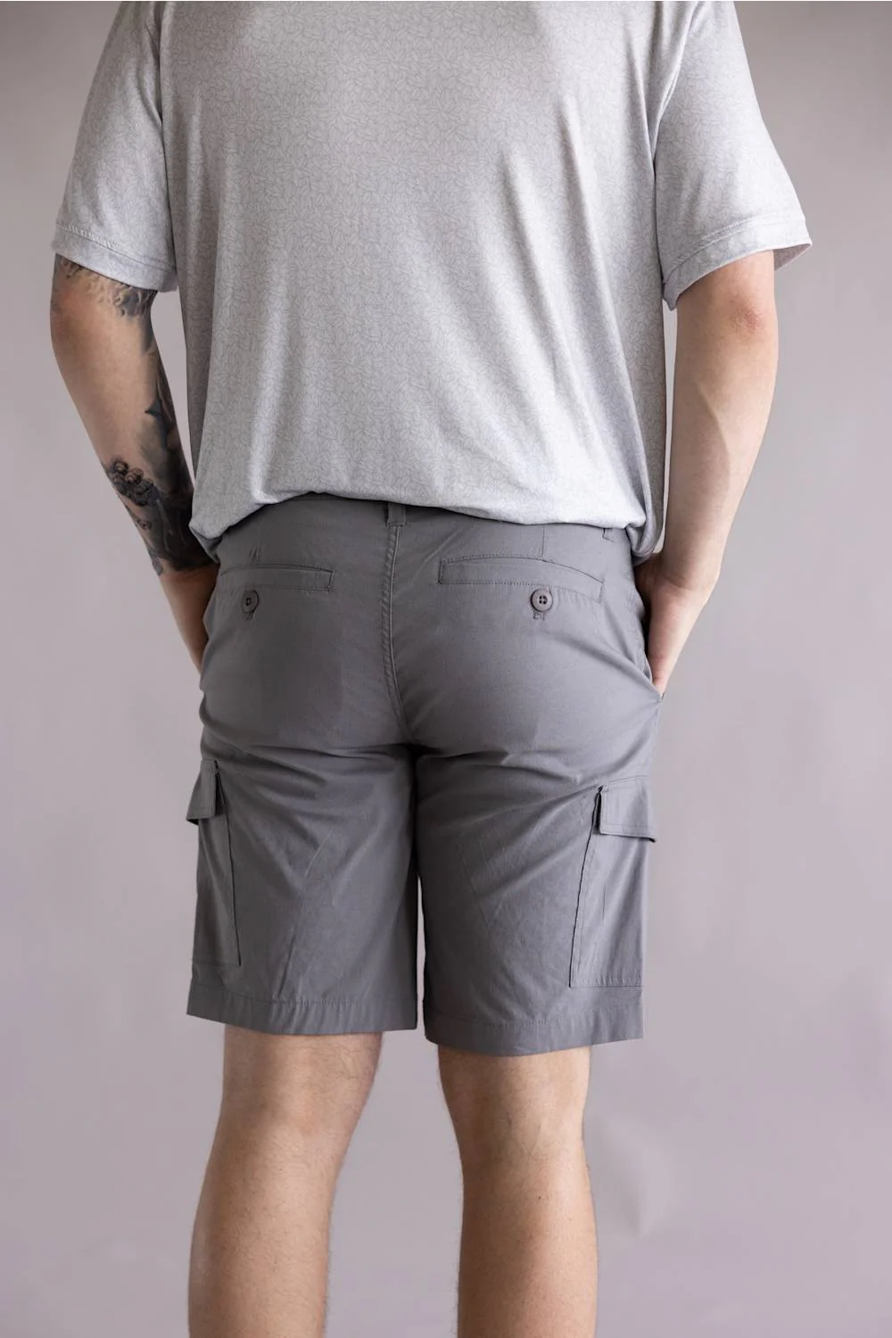 Hallstatt 10 Cargo Shorts for Men in Grey | S194F-GARGOYLE - Image 4