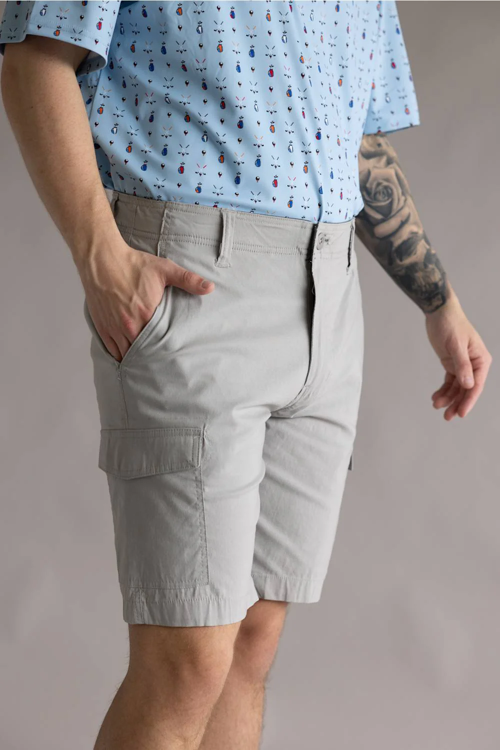 Hallstatt 10 Cargo Shorts for Men in Ultimate Grey | S194F-ULTIMATEGRAY - Image 2
