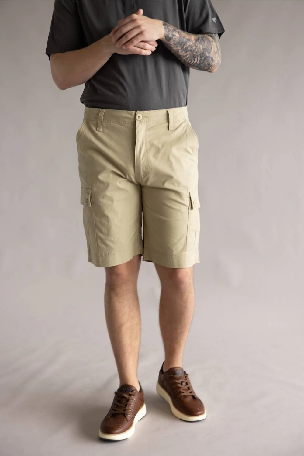 Hallstatt 10 Microrip Cargo Shorts for Men in Twill | S349B21-TWILL - Image 2