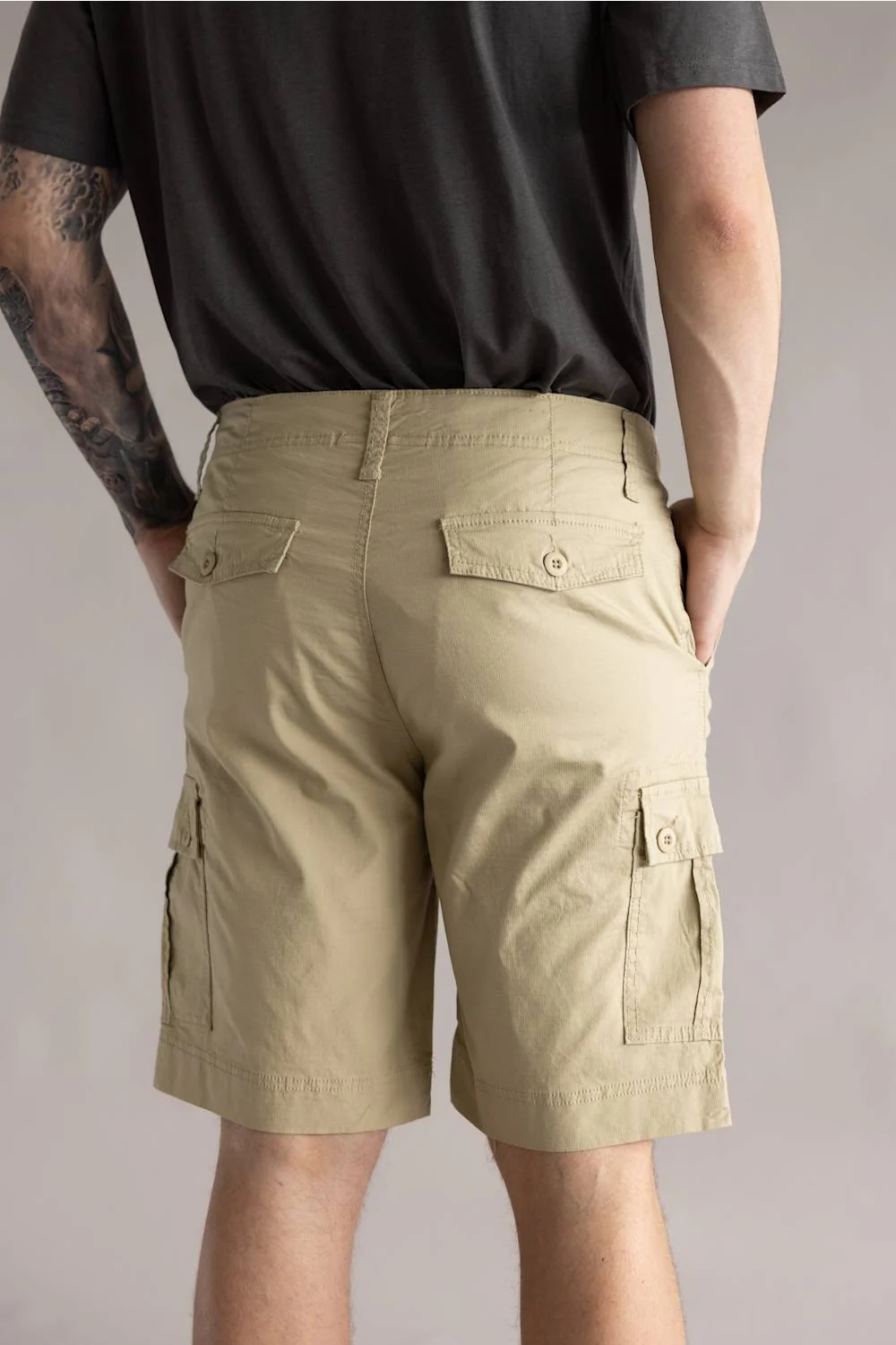 Hallstatt 10 Microrip Cargo Shorts for Men in Twill | S349B21-TWILL - Image 3