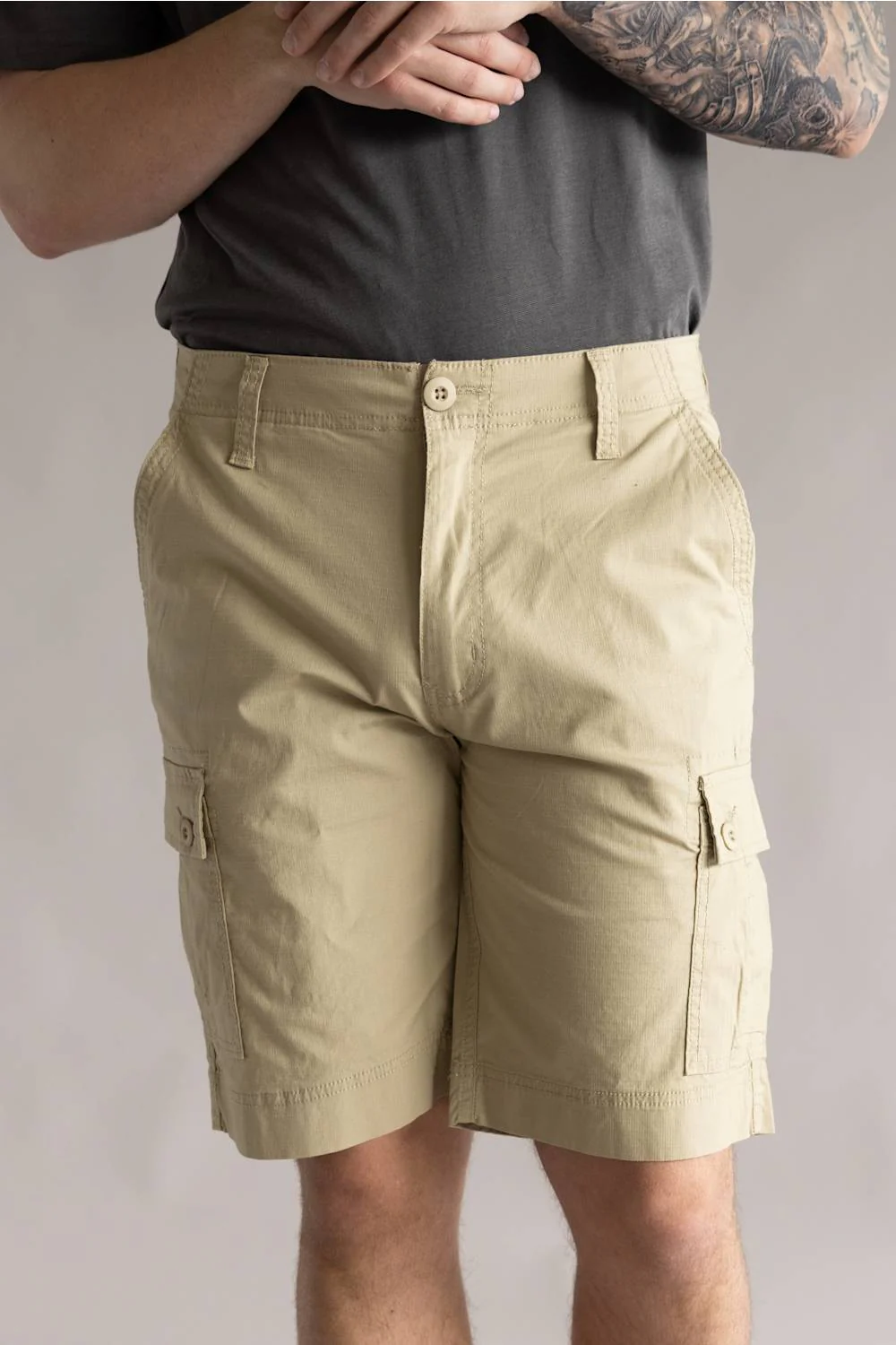 Hallstatt 10 Microrip Cargo Shorts for Men in Twill | S349B21-TWILL - Image 4