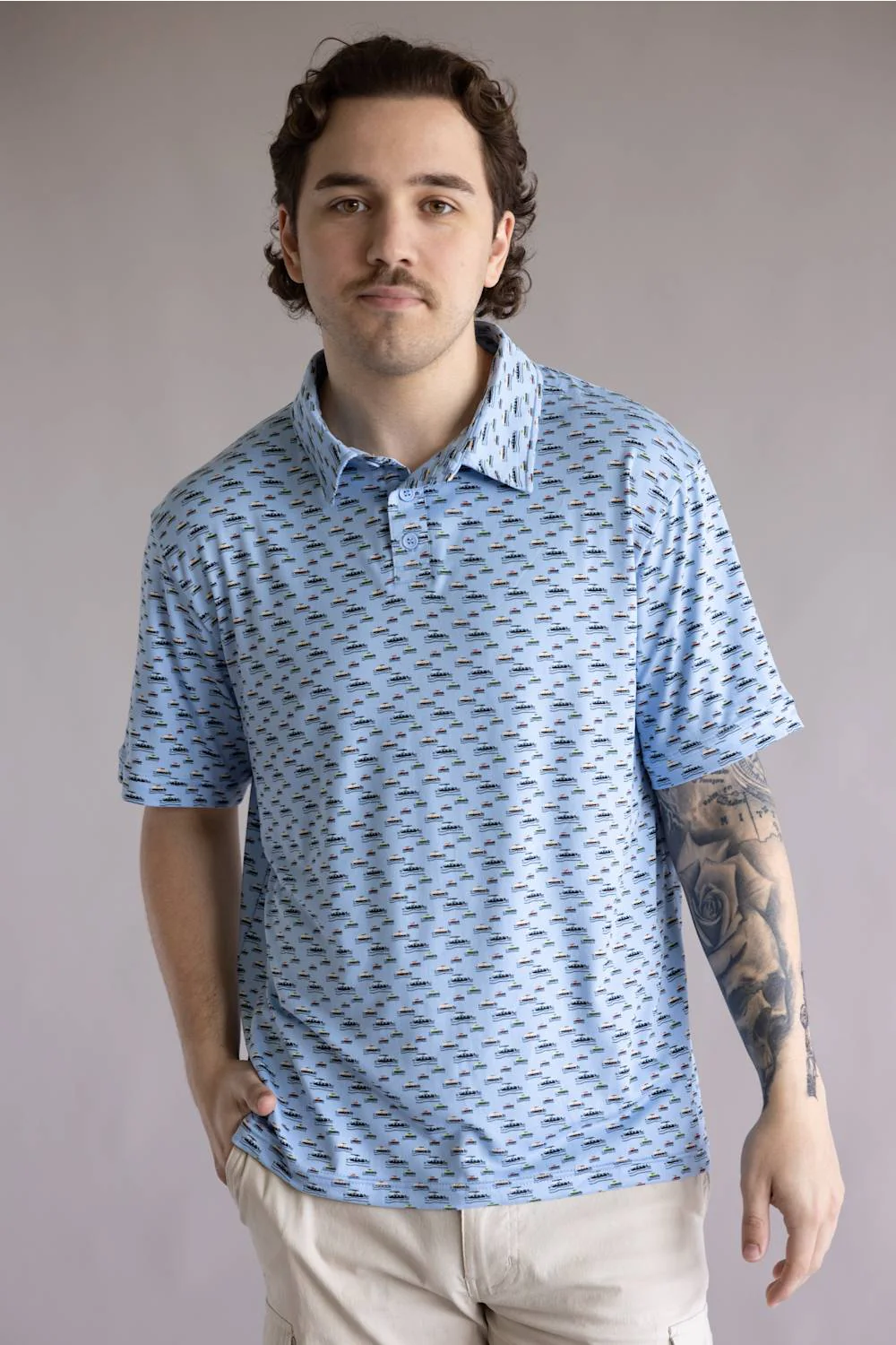 Hallstatt Printed Polo for Men - Image 3