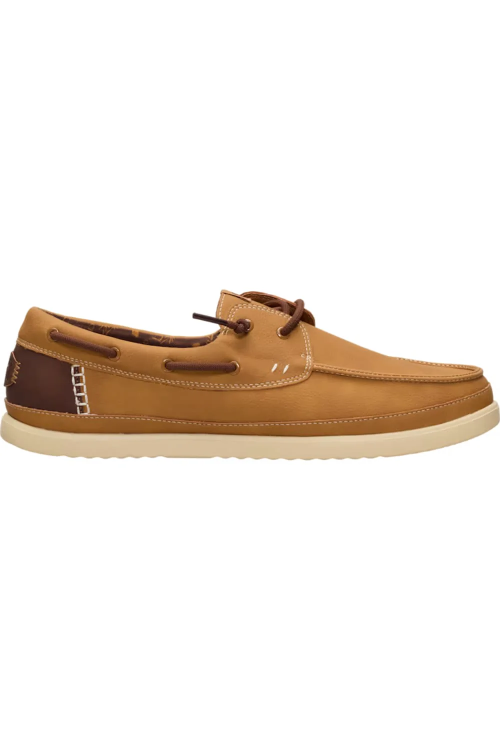 HEYDUDE Men’s Harbor Lo Classic Shoes in Bone Brown/Multi | 45139-2LI - Image 4