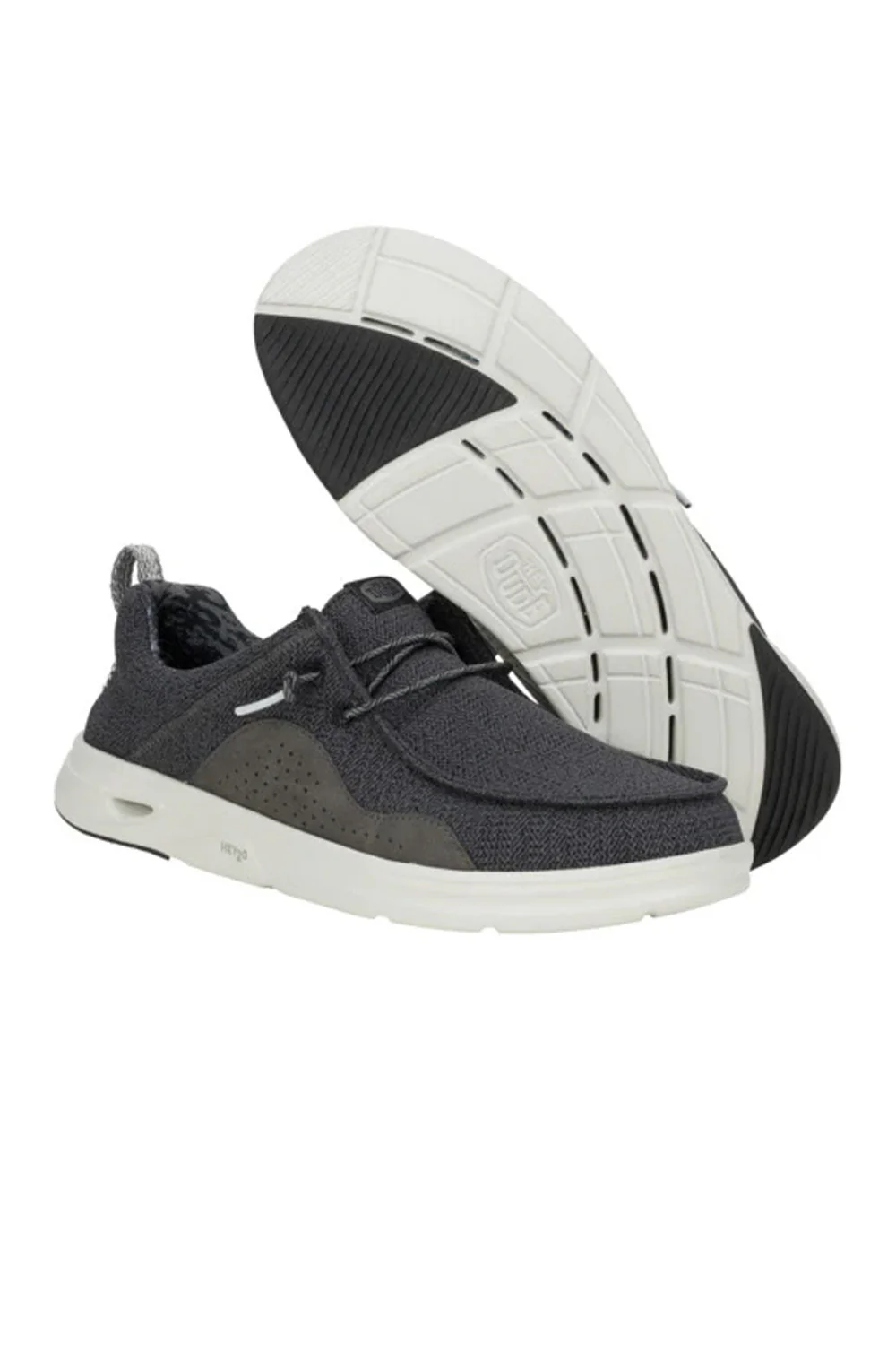 HEYDUDE Men’s Wally Hey2O Mesh Shoes in Black/Grey | 43145-0NU - Image 4