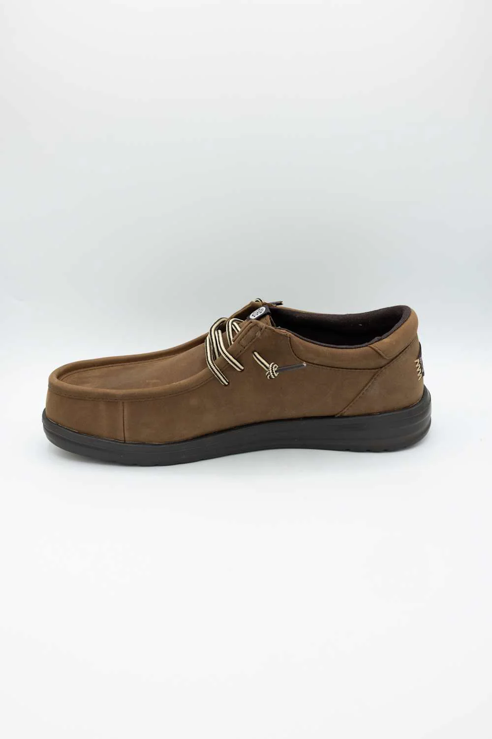 HEYDUDE Men’s Paul Full Grain Leather Shoes in Robe Brown | 45157-2LU - Image 3