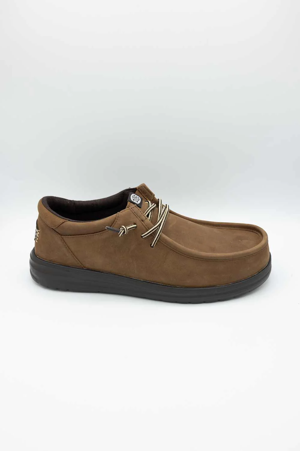HEYDUDE Men’s Paul Full Grain Leather Shoes in Robe Brown | 45157-2LU - Image 4