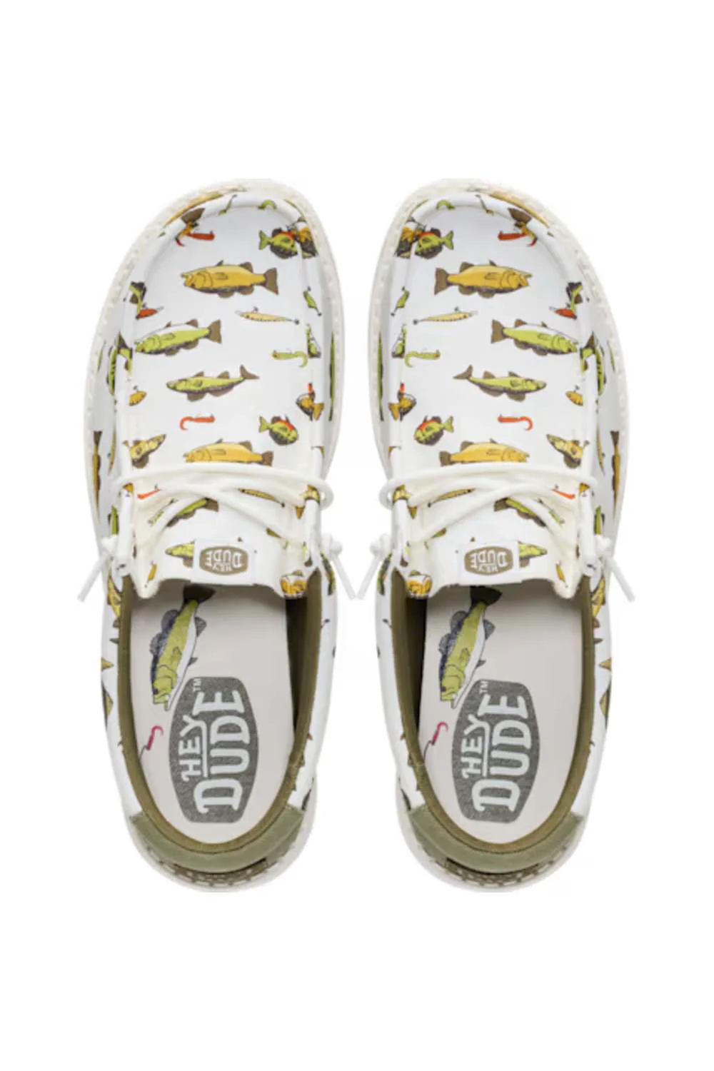 HEYDUDE Men’s Wally Cast Shoes in Egret/Multi | 45725-0NI - Image 3