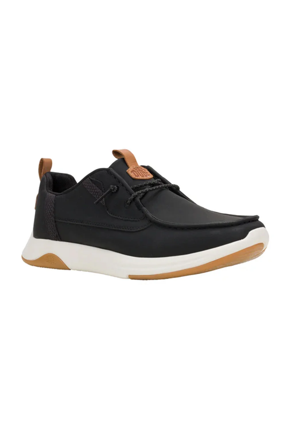 HEYDUDE Men’s Wally Drift Classic Shoes in Black | 43641-066 - Image 2