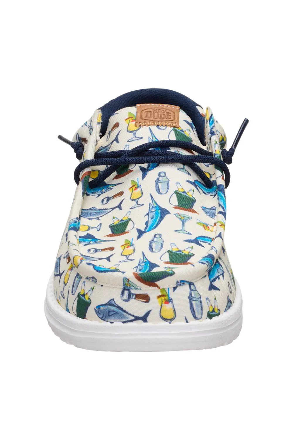 HEYDUDE Men’s Wally Island Time Shoes in Egret/Multi | 45692-0NI - Image 3