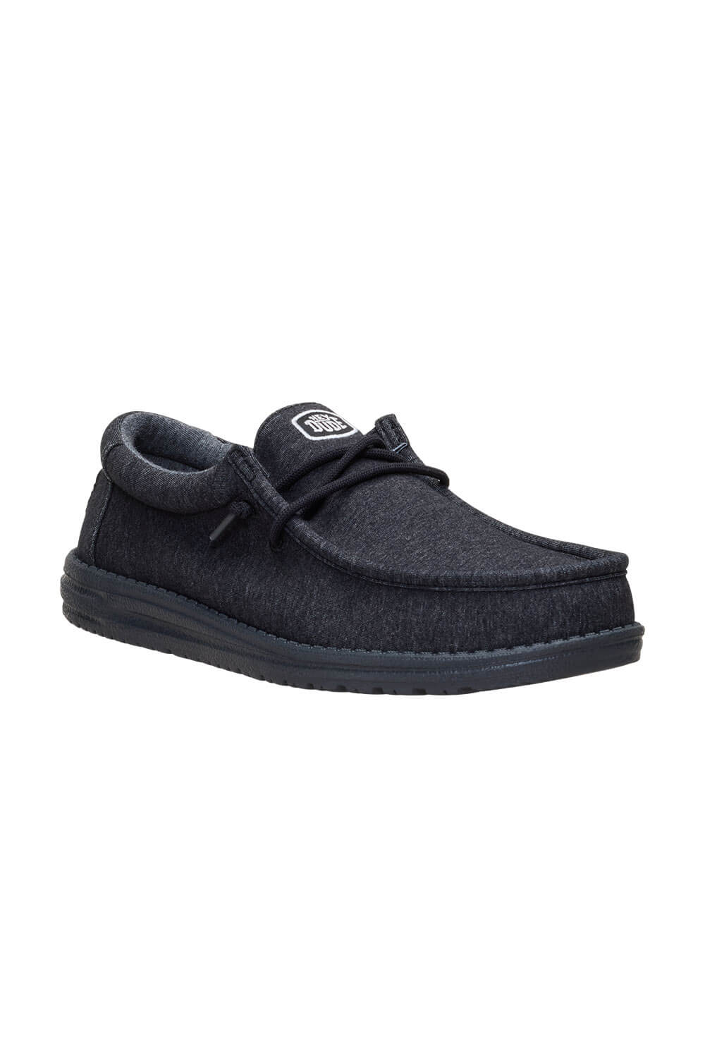 HEYDUDE Men’s Wally Stretch Jersey Shoes in Black | 45433-060 - Image 2