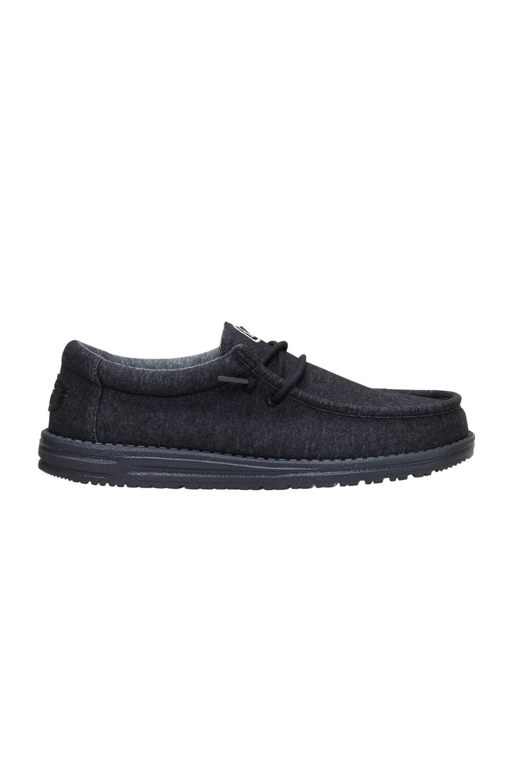HEYDUDE Men’s Wally Stretch Jersey Shoes in Black | 45433-060 - Image 4
