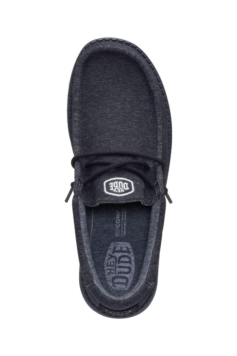 HEYDUDE Men’s Wally Stretch Jersey Shoes in Black | 45433-060 - Image 7
