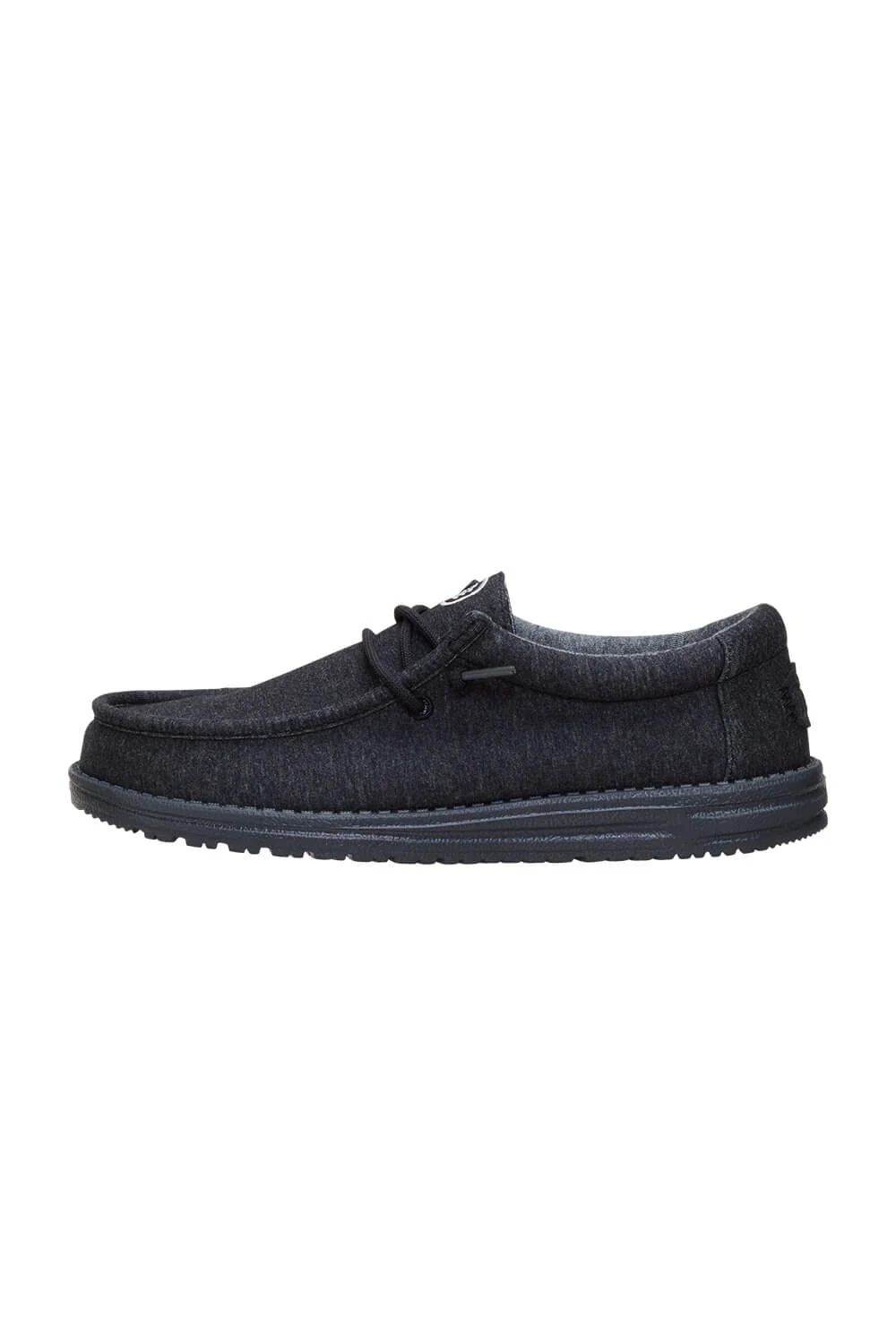 HEYDUDE Men’s Wally Stretch Jersey Shoes in Black | 45433-060 - Image 8