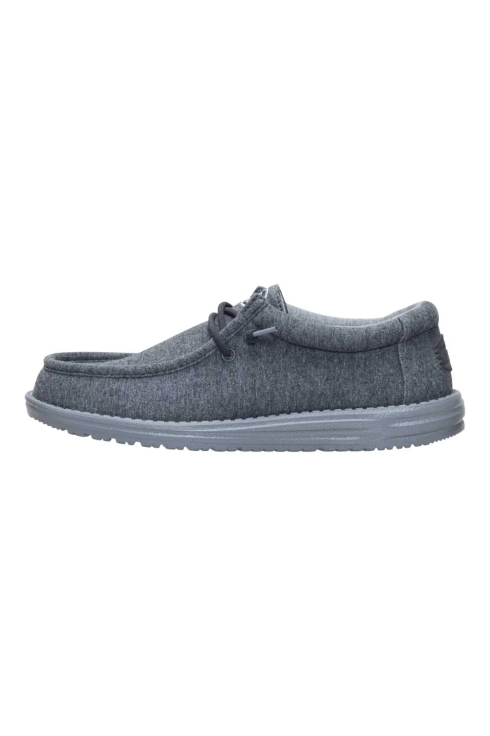 HEYDUDE Men’s Wally Stretch Jersey Shoes in Charcoal | 45433-025 - Image 4