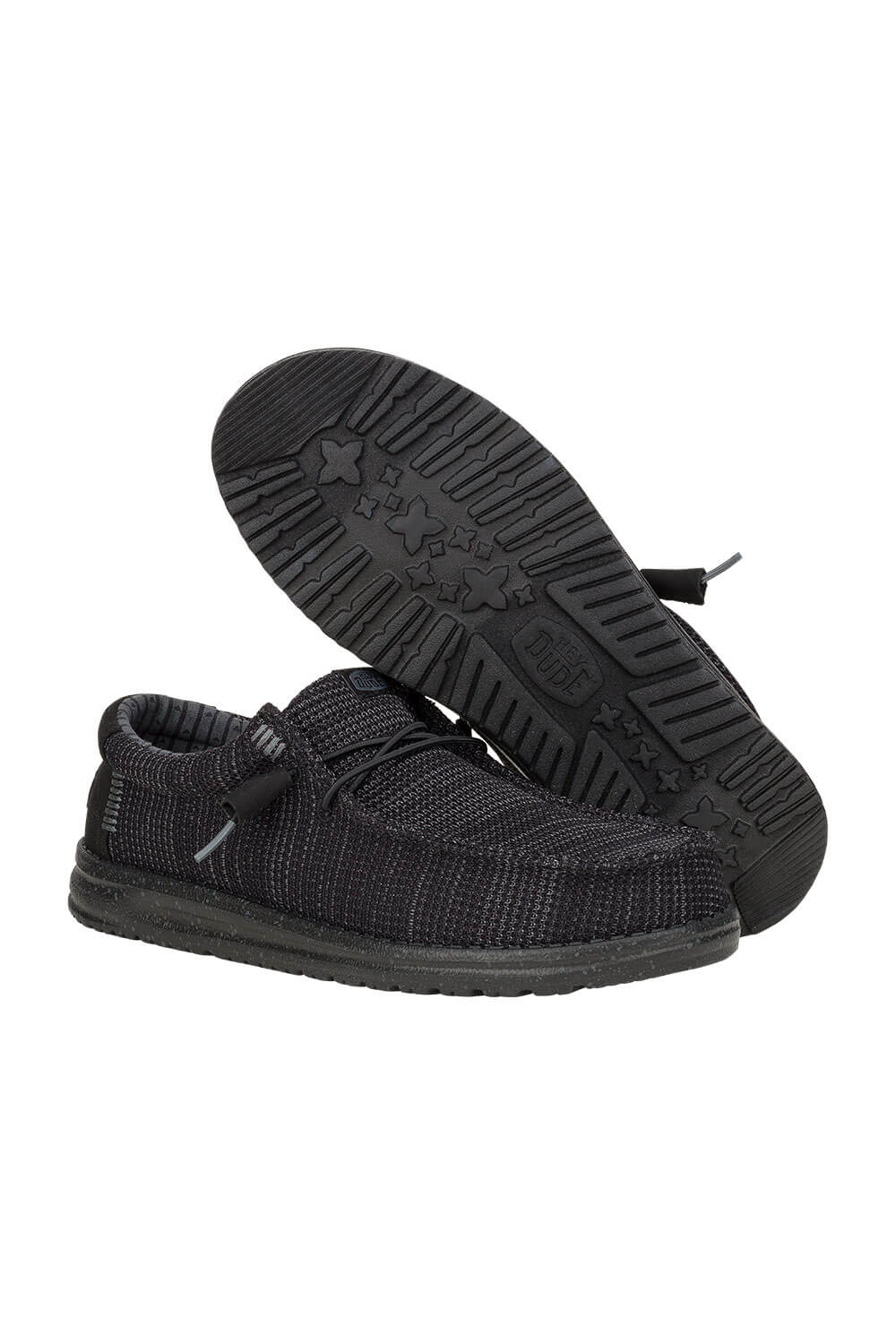HEYDUDE Men’s Wally Stretch Sox Shoes in Black | 41898-060 - Image 3