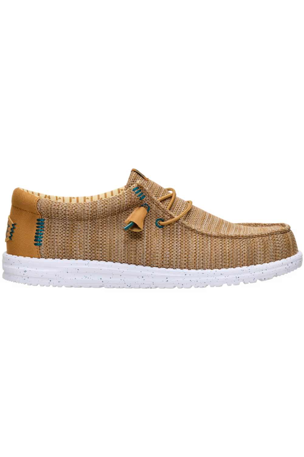 HEYDUDE Men’s Wally Stretch Sox Shoes in Bone Brown/Multi | 41898-2LI - Image 6