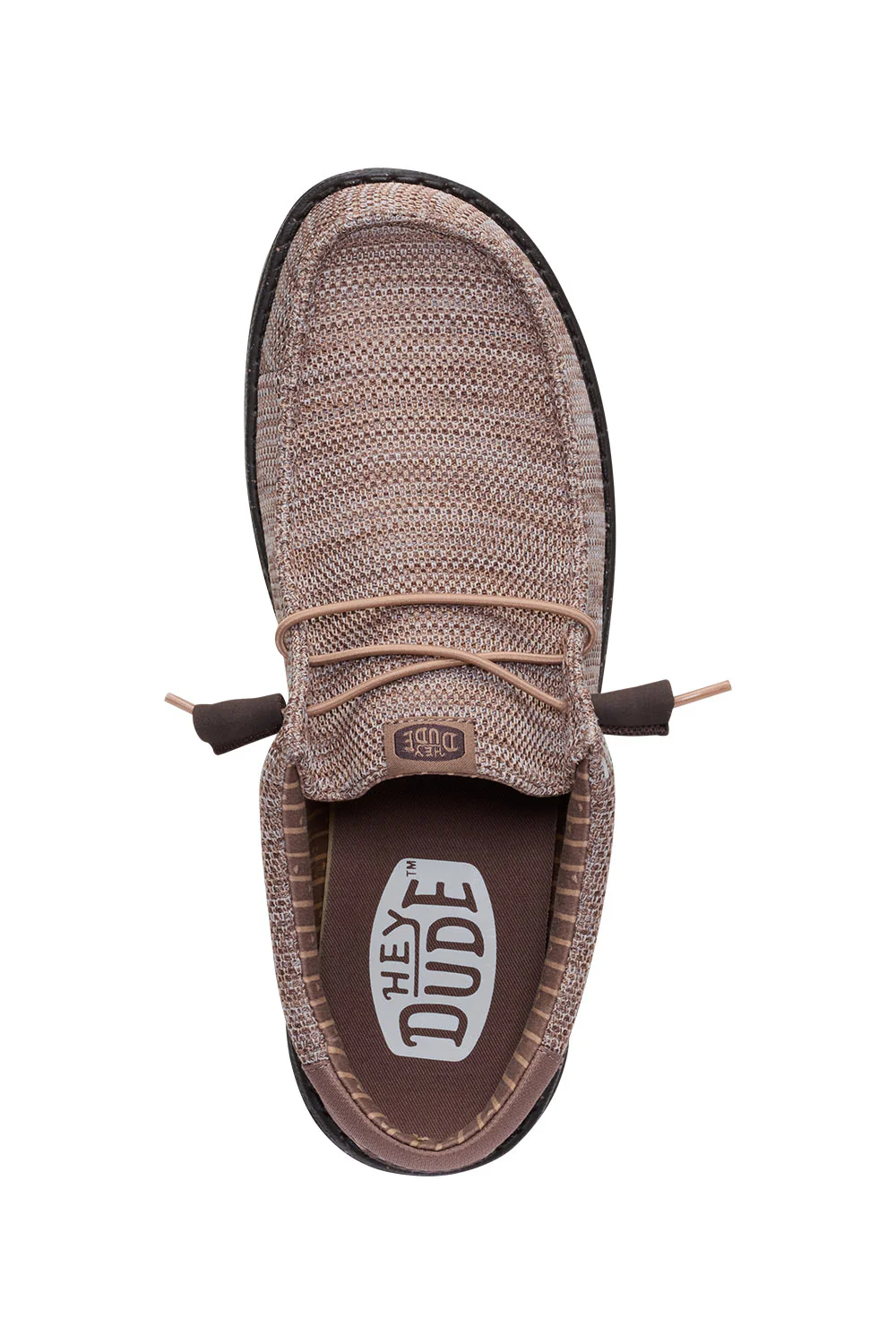 HEYDUDE Men’s Wally Stretch Sox Shoes in Deep Taupe/Mole Brown | 41898-0PQ - Image 5