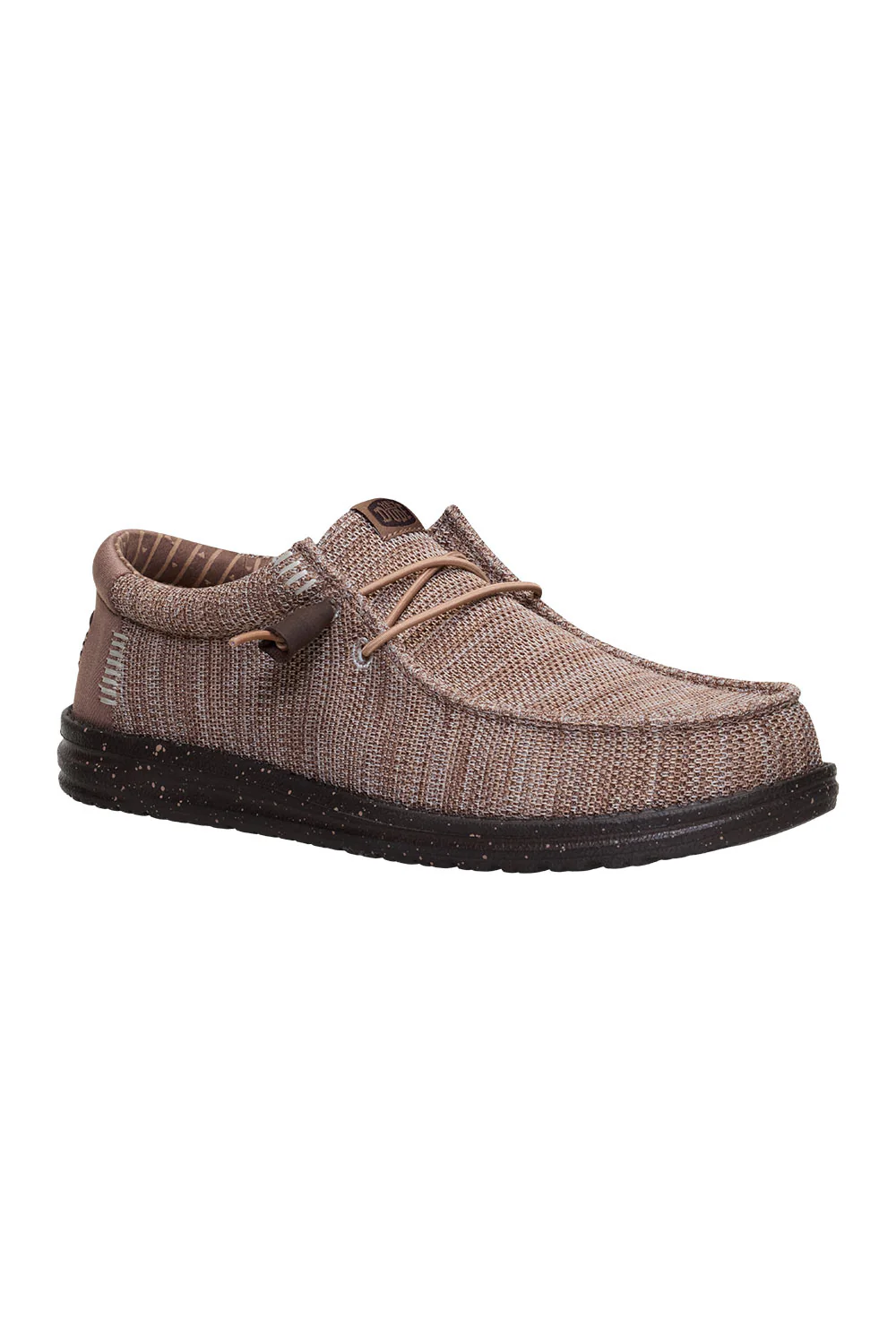 HEYDUDE Men’s Wally Stretch Sox Shoes in Deep Taupe/Mole Brown | 41898-0PQ - Image 6