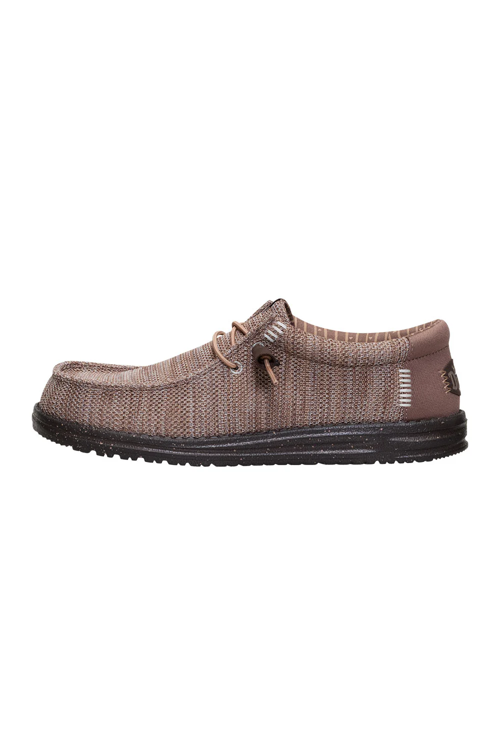 HEYDUDE Men’s Wally Stretch Sox Shoes in Deep Taupe/Mole Brown | 41898-0PQ - Image 7