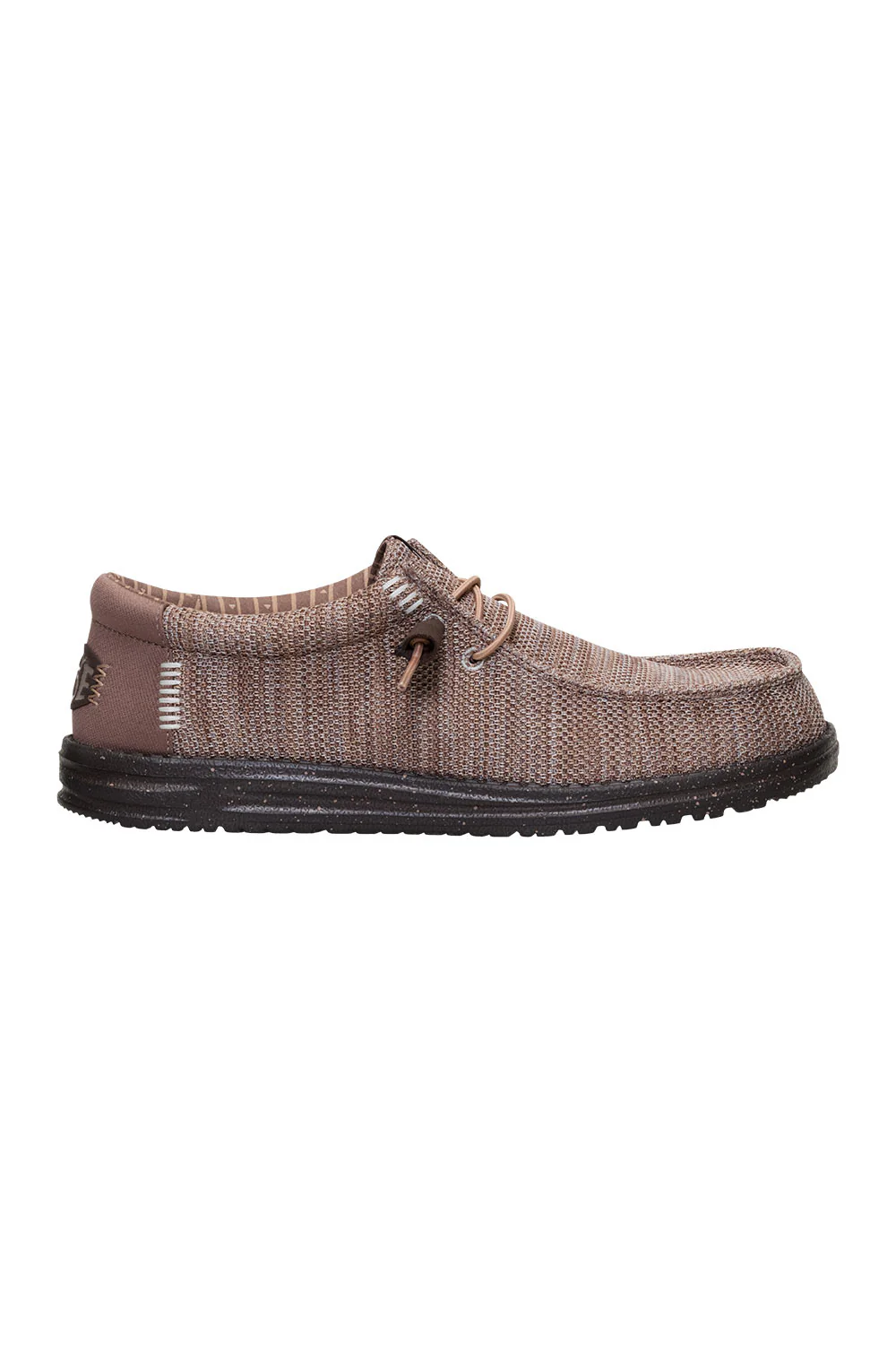 HEYDUDE Men’s Wally Stretch Sox Shoes in Deep Taupe/Mole Brown | 41898-0PQ - Image 8