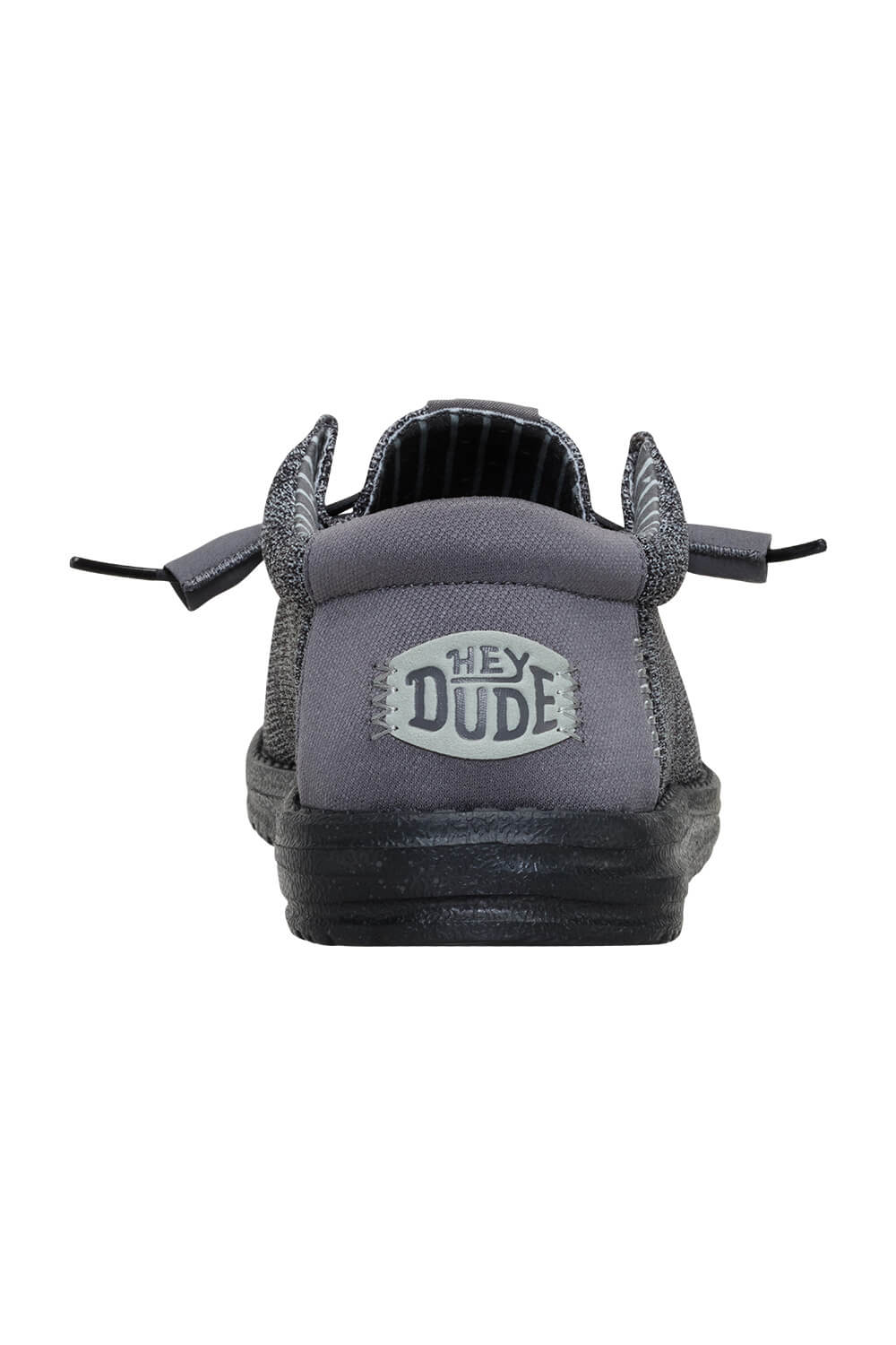 HEYDUDE Men’s Wally Stretch Sox Shoes in Granite Grey/Black | 41898-1U4 - Image 6