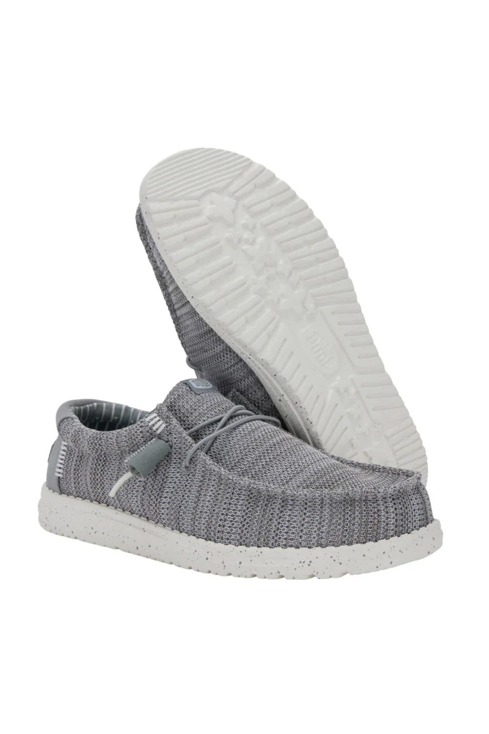HEYDUDE Men’s Wally Stretch Sox Shoes in Grey | 41898-030 - Image 6