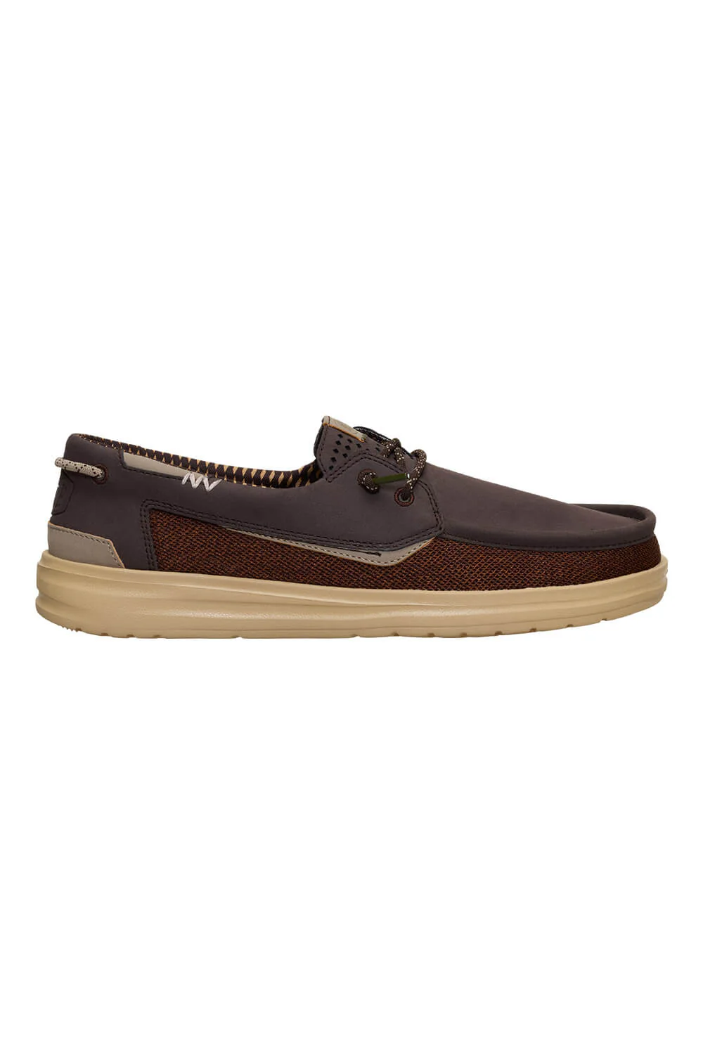HEYDUDE Men’s Welsch Grip Classic Mesh Shoes in Brown | 43154-2IV - Image 7