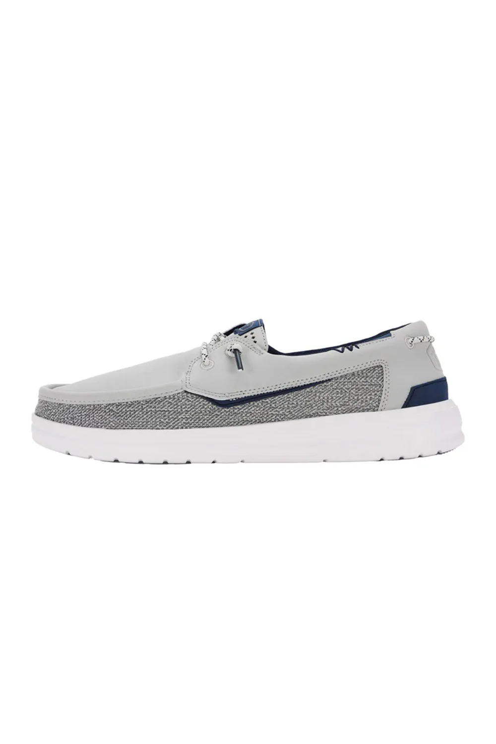 HEYDUDE Men’s Welsch Grip Classic Mesh Shoes in Grey | 43154-1U7 - Image 3