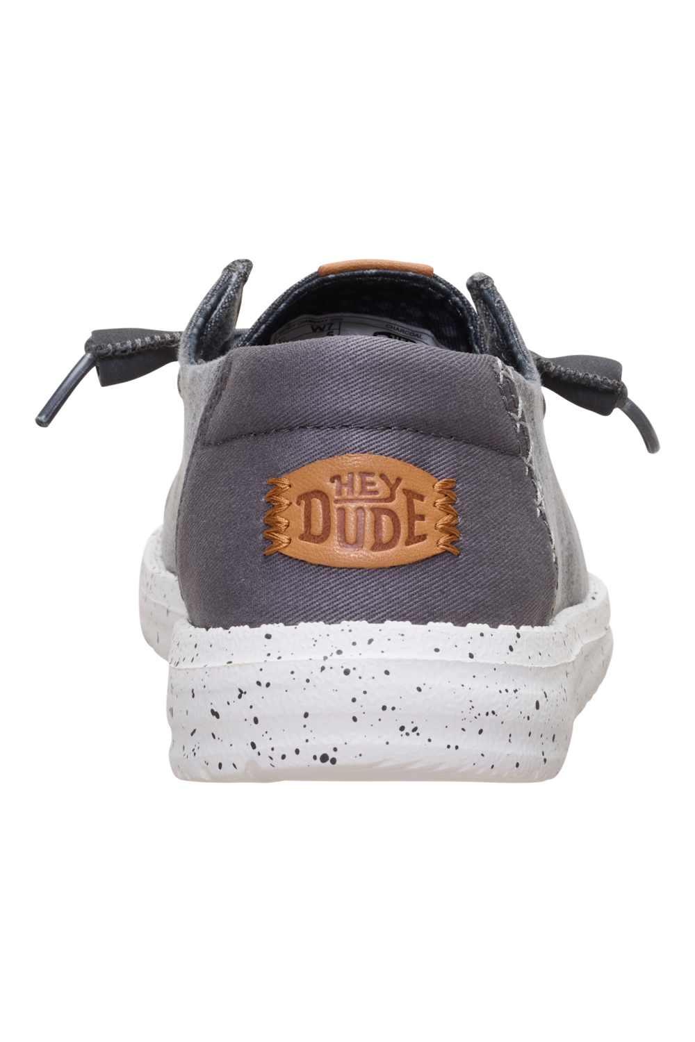 HEYDUDE Women’s Chambray Grid Shoes in Charcoal | 45187-025 - Image 3