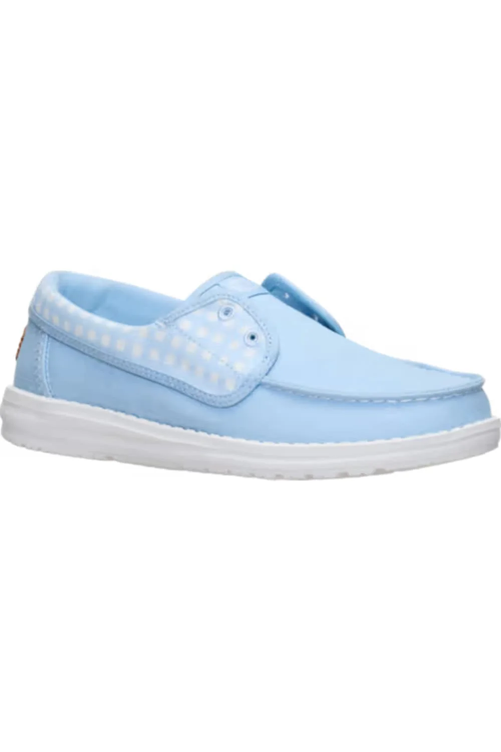 HEYDUDE Women’s Wendy Cru Gingham Shoes in Skyway/Blue Multi | 45415-4ZR - Image 2