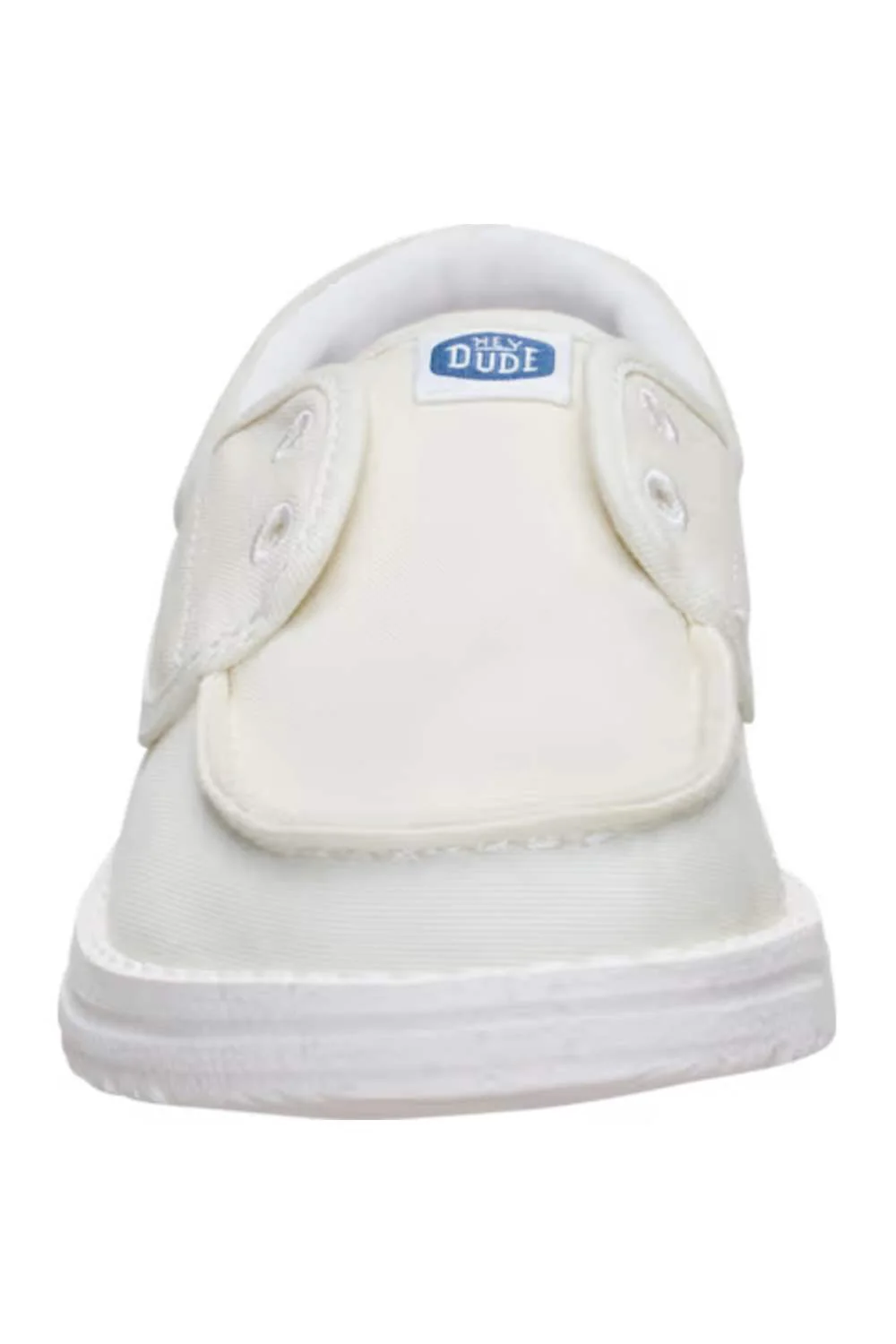HEYDUDE Women’s Wendy Cru Stretch Canvas Shoes in Snow White | 45154-1WQ - Image 3