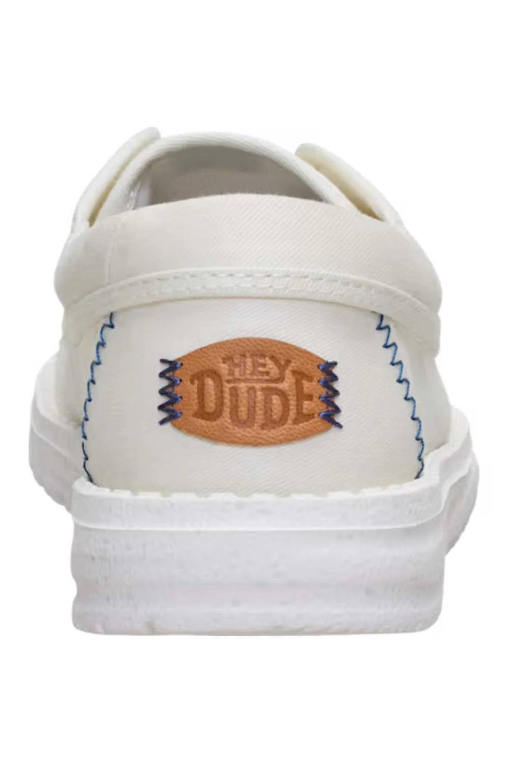HEYDUDE Women’s Wendy Cru Stretch Canvas Shoes in Snow White | 45154-1WQ - Image 7