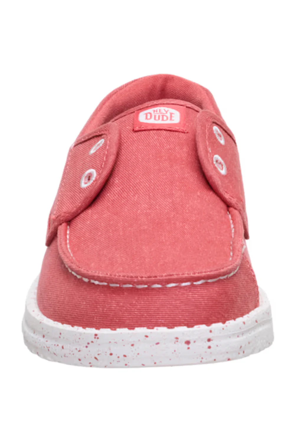 HEYDUDE Women’s Wendy Cru Stretch Canvas Shoes in Washed Red | 45154-6ZJ - Image 4